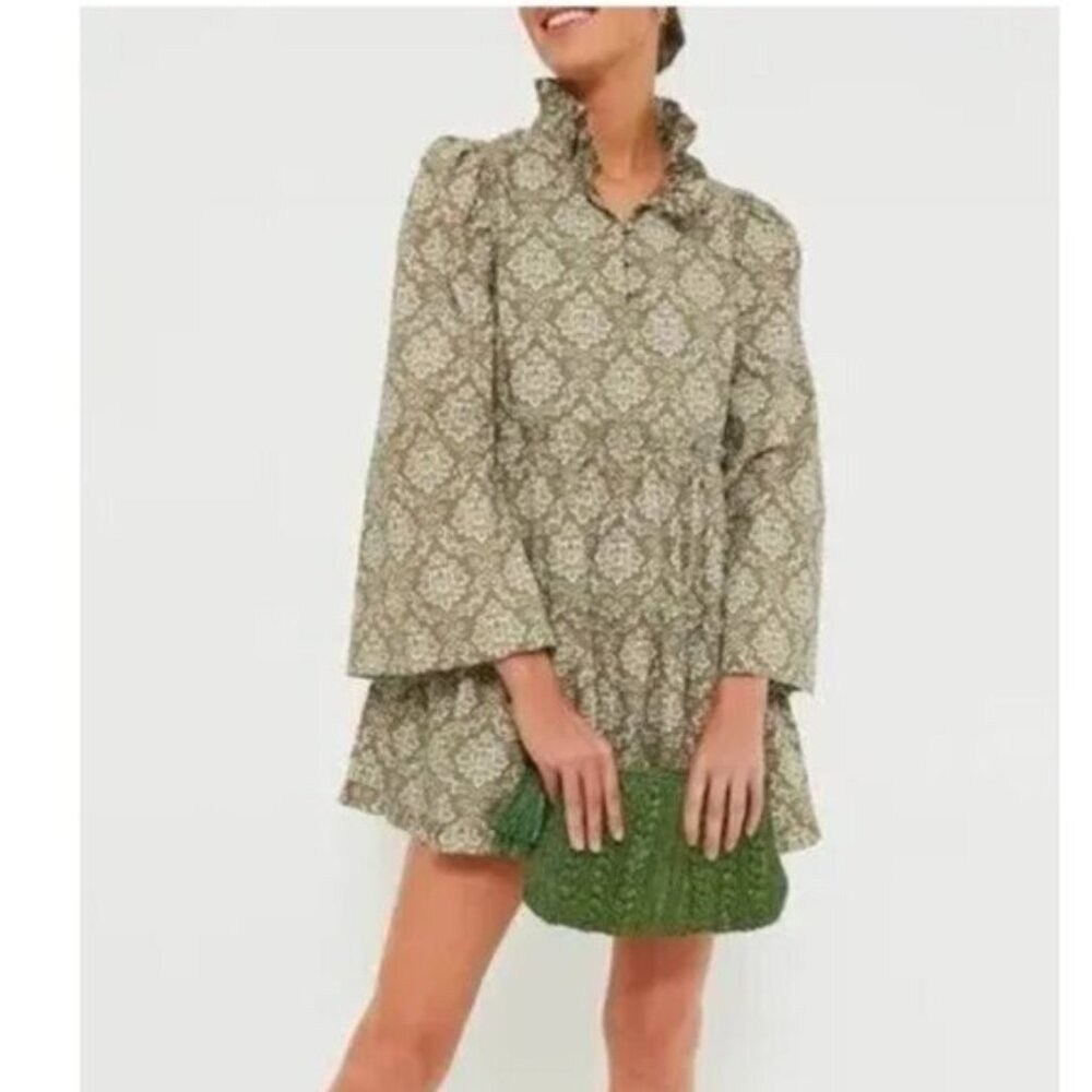 Hyacinth House | NEW Moss Printed Russell Mini Dress in Olive Size XXL - Picture 2 of 11